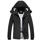 Spmor Women's Waterproof Ski Jacket Mountain Rain Coat Windproof Skin Hooded Jacket