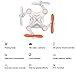 Kingtoys Mini RC Drone 100W HD Camera Collapsible Quadcopter with 2.4GHz 6-Axis Gyro and WiFi FPV (Orange) …