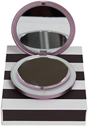 Make Up Mirror Compact Charger - Light up Mirror battery pack in Lavender Aluminum Alloy Case