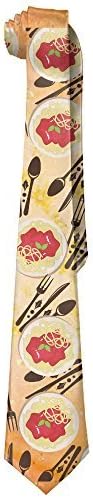 I Love Spaghetti Italian Pasta Spaghetti Dinner Mens Leisure Skinny Necktie Ties Novelty Necktie Silk