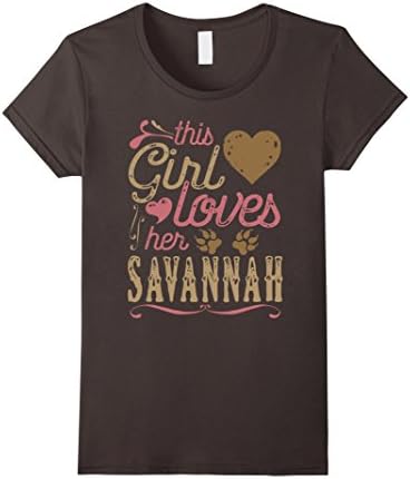 Women's Savannah Cat Shirt - This Girl Loves Her Savannah Medium Asphalt