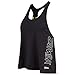 Zumba Black Graphic Print Fitness Dance Workout Racerback Tank Tops For Women