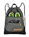 Drawstring Backpack Sports Gym Waterproof String Bag Cinch Sack Sackpack Gymsack (Gray)