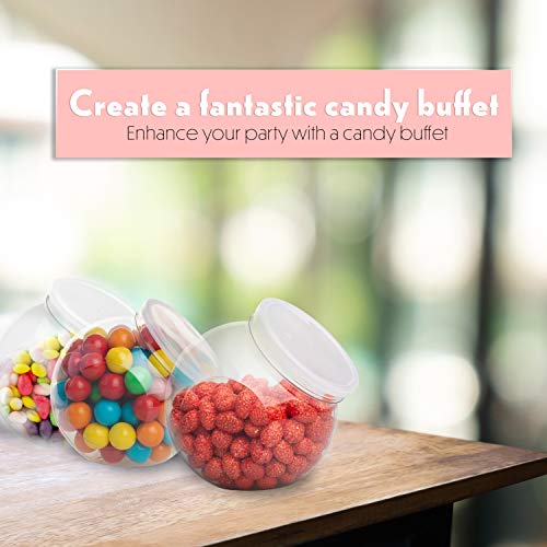 Plastic Candy Jars For Candy Buffet Pack Of 3 Containers With Lids