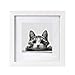 BOJIN 10x10 Picture Frames White, Solid Wood Display Pictures 6x6 with Mat or 10x10 Without Mat, Wall Hanging Decoration Square Photo Frame