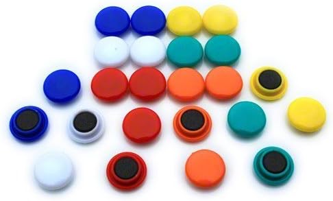 Magnet Expert Ø20 x 7.5mm Small Planning & Notice Board Magnets [Ø0.79 x 0.30], Assorted, 1x24pcs