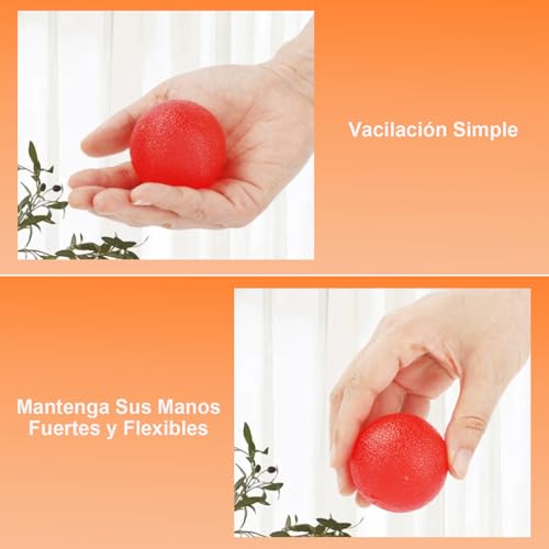 Longzhuo Pelota de Terapia de Mano, Silicona Pelotas de Ejercicio de Mano, Pelotas Redondas para Aliviar el Estrés, para Ejercicios de Mano, Bedo y Muñeca, Músculos de Artritis