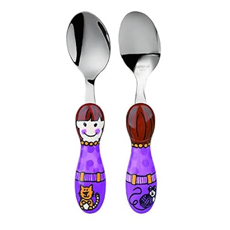 Eat4Fun Kiddos Kids Stainless Steel Spoon, Elle, Multi Color
