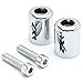 Krator Chrome Bar Ends ZXR Engraved Hand Grips Handlebar For 2003-2012 Kawasaki ZX6R-636