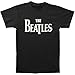 Beatles Men's Solid Logo T-Shirt Small Black
