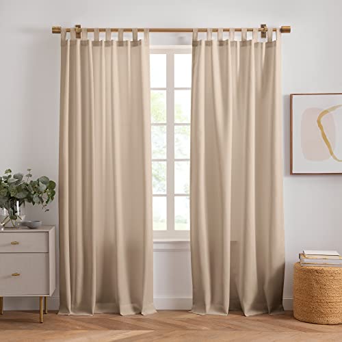 Elrene Home Fashions Rhodes Solid Indoor/Outdoor Window-Curtain Set, 2 Panels,…