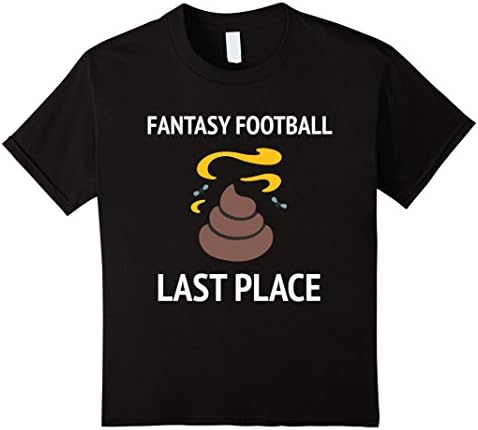 Kids Fantasy Football Last Place T-Shirt Funny Tee For The Loser 12 Black