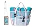 Bombshell Beach Bags - extra large beach totes with keychain, and universal pvc phone case.