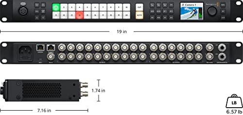 Blackmagic Design ATEM 2 M/E Constellation HD Live Production Switcher with 6ft Power Cord and 5-Pack of Solid Signal Cable Ties (SWATEMSCN2/1ME2/HD)