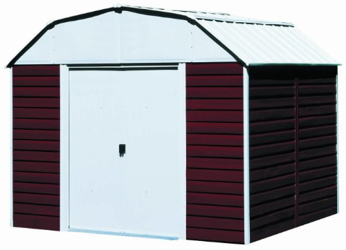 Arrow RH108 Red Barn 10-Feet by 8-Feet Steel Storage Shed