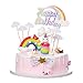 Vanvene Reusable Colorful Rainbow Unicorn Cake Topper Set for Unicorn Party Supplies,Rainbow Unicorn Cake Decorations for Girls,Birthday party, Wedding & Baby Shower
