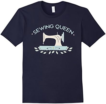 Mens Women's Sewing Queen Crafting Knitting Crochet Gift Shirt Medium Navy