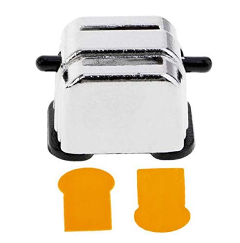 EatingBiting 1:12 Dollhouse Miniature Furniture Toaster Bread Machine Kitchen Cookware 3Pcs Kit for Kitchen Decoration, Bread Maker Toys for Kids - Thumbnail 4
