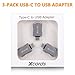 USB C Adapter, Xcords 3-Pack Hi-Speed USB-C to USB 3.0 Adapter for USB Type-C Devices Including Samsung S9/S9 Plus,S8/S8 Plus,LG G6 G5,MacBook Pro,ChromeBook Pixel,Nexus 5X,Nexus 6P and More(Grey)