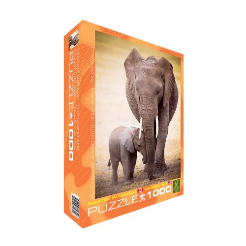 Eurographics Elephant and Baby 1000-Piece Puzzle