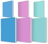 6 PACK Book Cover Sox Stretchable Durable Reusable Universal Size Fit for School or Textbook Hardback Books. Colour Book Covers
