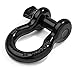 3/4 Shackle by Vault - 2 Pack - Black Powder Coat - Rugged 4.75 Ton (9,500 Lbs) Capacity - Heavy Duty D Ring for Vehicle Recovery, Towing, Stump Removal, & More - Accessory for Jeeps & Trucks