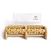 Foot Massager Wooden Roller - Relieve Plantar Fasciitis, Heel & Foot Arch Pain + Foot File Relaxation Gift, Acupressure, Trigger Points, Blood Circulation, Reflexology