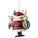 Enesco Rudolph The Red Nosed Reindeer by Jim Shore Santa with Woodland Animals Hanging Ornament, 3.6