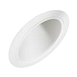 6 INCH SLOPED ANGLED CAN LIGHT TRIM WITH WHITE BAFFLE TRIM - FOR SLOPED CEILING
