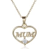 OliaDesign® Mom Golden Pendant Necklace Mother's Day Gift for Mom