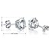 Voila Reve Stud Earrings White Gold Plated Sterling Silver Earrings 