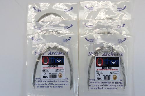 Dental Orthodontic .014" Lower And Upper Ovoid Arch NITI 60/Uds ORTHOM by ORTHOM