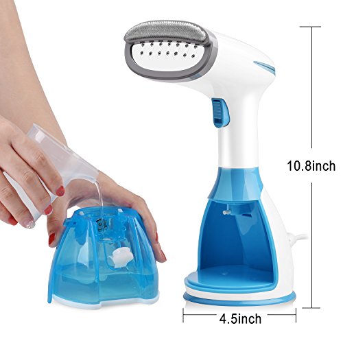 KDKD Clothes Steamer Hand-Held Garment Steamer 280ml Large Capacity Removable Water Tank Vertical And Horizontal Steam Dual-Use Clothes Steamer For Home & Travel & Vacation,Blue