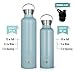 MIRA 25 oz Stainless Steel Vacuum Insulated Water Bottle | Keeps Your Drink Cold for 24 hours & Hot for 12 hours, Does Not Sweat | Large Capacity Sports Water Bottle with 2 Lids | 750 ml Pearl Blue
