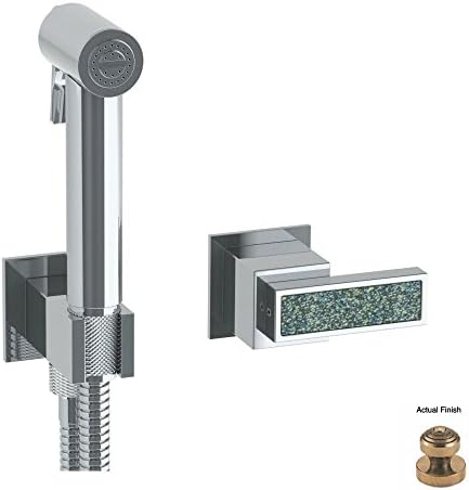 Watermark ANTIQUE BRASS Jem Wall Mounted Bidet Spray Set &amp; hydroprogressive Mixer with 49" hose