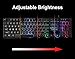 LED Backlit Wired Gaming Keyboard Multimedia Keys, Adjustable 7 Color Backlight, Mechanical Feel PC Games Office Keyboard,822bthumb 4