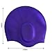 Swimming Cap Silicone Non-toxic Tasteless Swim Caps with 3D Ergonomic Design Ear Pockets and Great High Elasticity for Teenagers Women With Short Hair and Adults Keeps Hair Clean Ear Dry (Violet)