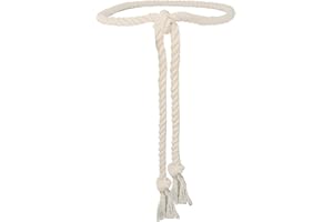 NONGFUGE Simple Cotton long Waist Rope Tie Belt Medieval Plus Size For Girl Women Dresses Pants with Tassels Braided Woven