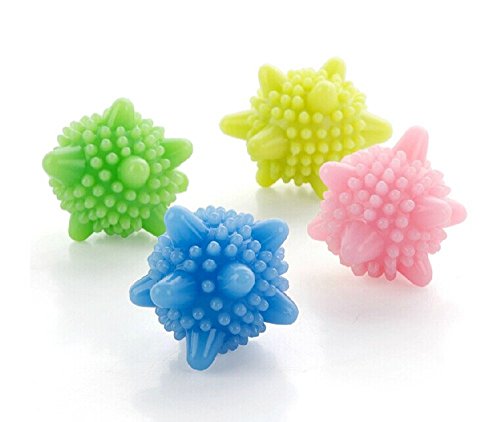 BuwicoÂ® Colorful Reusable Wash Ball, Laundry Washing Ball, Plastic Remover Balls, Dryer Balls, Solid Remover Balls for Washing Machine (6)
