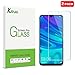 [2 Pack] KATIAN Compatible with Huawei P Smart 2019 Screen Protector, HD Clear Protector [Anti-Scratch] [No-Bubble] [Case-Friendly], 9H Hardness Tempered Glass Screen Film for Huawei P Smart (2019)