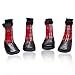 PUPTECK Anti-Slip Dog Socks with Straps Traction Control Waterproof Paw Protector for Indoor Outdoor Wear Red XL