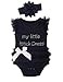 COSLAND Infant Baby Girls' Lace Tutu Little Dress Bodysuit, Black, 0-3 Months