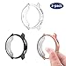 3 Pack Compatible Samsung Galaxy Watch Active2 40mm 44mm Screen Protector Case Cover,YiJYi Ultra Slim Soft Full Coverage Bumper[Sractch-Proof] Protection (Clear,Black,Rose Gold, Active2 40MM)