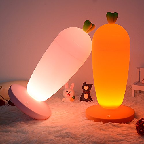 ZLMC Radish LED night light children bedroom bedside lamp decoration lamp (Pink)