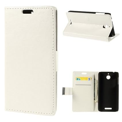 Unbekannt Handytasche Business Case Cover HTC Desire 510 Etui Flip weiß Handy-Hülle