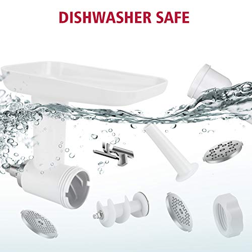 Meat Grinder Attachment Electric Food Grinder for Kitchenaid Stand Mixer, Kitchen Aid Accessories with 3 Grinding Plates, Meat Roller, Sausage Stuffer and Cleaning Brush, Cheese Mill Veg Meat Mincer