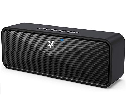 AXLOIE Portable Bluetooth Speaker, Bluetooth 5.0 Wireless Speaker with Deep Bass and Stereo Audio, 12 Hours Playtime, Support USB/TF Card/AUX Built-in Mic for Home, Outdoors, Travel, iPhone, Samsung