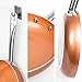 SHINEURI 3 Pieces Nonstick Copper Frying Copper Skillets Non-stick Pans Ceramic Fry Pans for Cooking - 8/9.5/11 inch