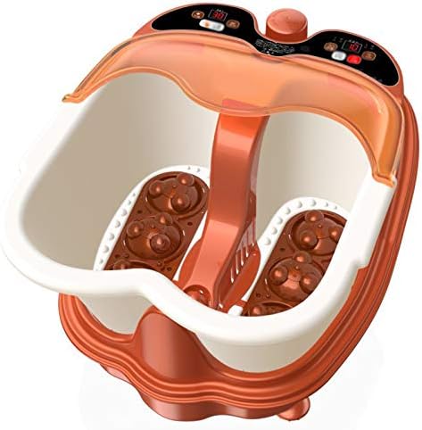 フットスパバスマッサージャー 時間と敏感な設定 ペディキュア浴槽箱 折り畳み式カバー 足のサロン浴槽ポータブルバレル 排水管 特価キャンペーン 電動トウモロコシのローラー デジタルledディスプレイ