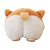 ANJUU Pets Puppy Cute Corgi Butt Throw Pillow Neck Support Pillow Cushion Travel Pillows Animals Stuffed Toy Gifts(42x42cm)